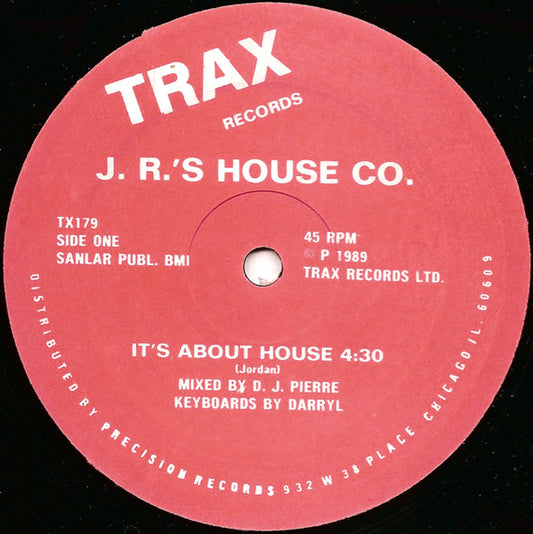 J.R. House Company : It's About House (12")