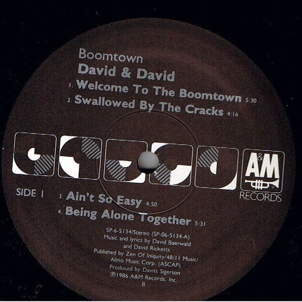 David + David : Boomtown (LP, Album, B -)