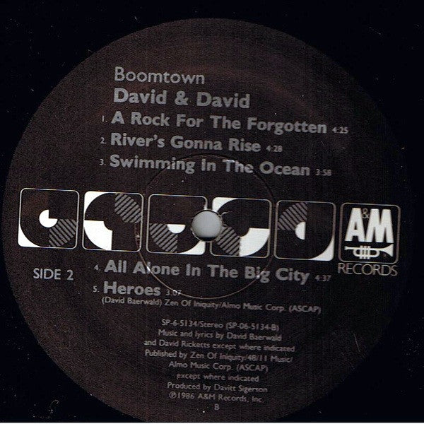 David + David : Boomtown (LP, Album, B -)