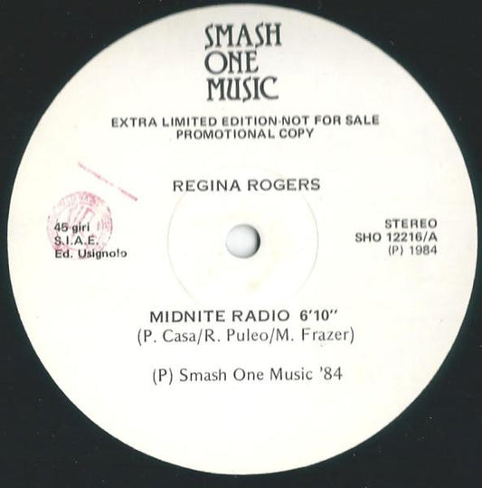 Regina Rogers : Midnite Radio (12", Ltd, Promo)
