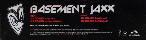 Basement Jaxx : Romeo (12", Promo)
