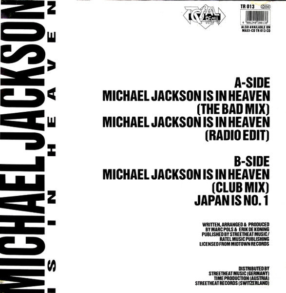 Obscure FM : Michael Jackson Is In Heaven Now (12")