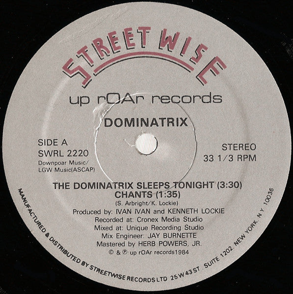 Dominatrix : The Dominatrix Sleeps Tonight (12", Pic)