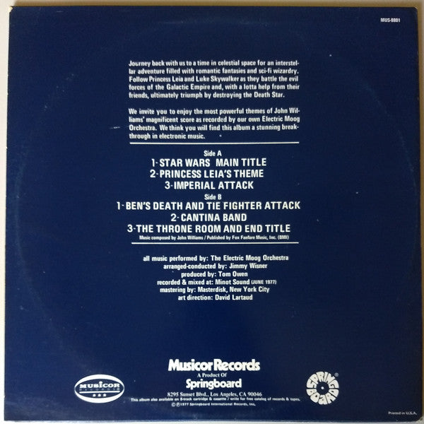 The Electric Moog Orchestra : Music From Star Wars (LP, Album)