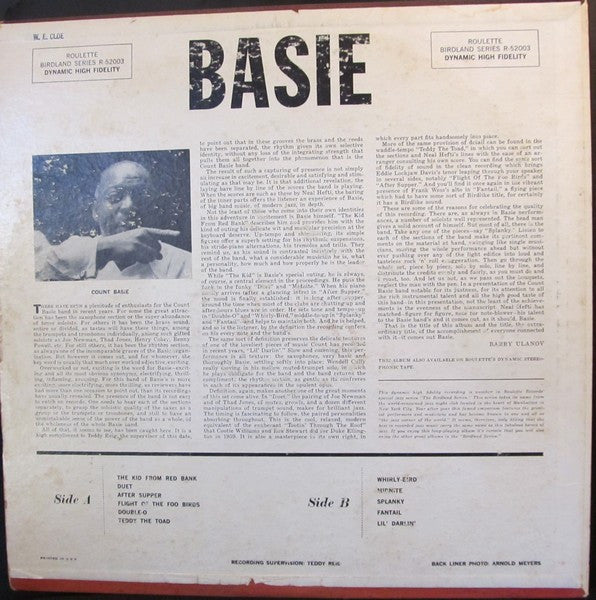 Count Basie Orchestra + Neal Hefti : Basie (LP, Album, Mono)