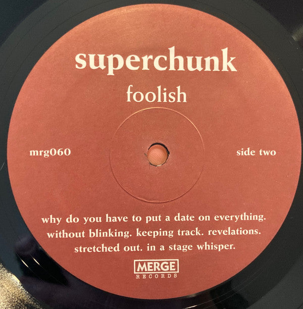 Superchunk : Foolish (LP, Album, RE, RM, RP, Bla)
