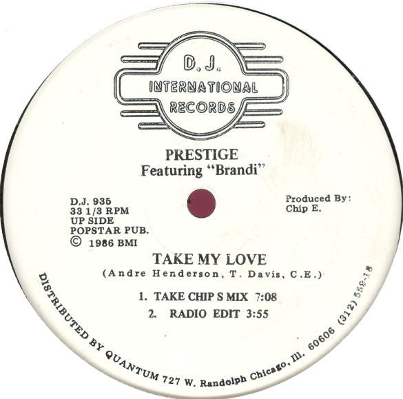 Prestige (5) Featuring Brandi Erin : Take My Love (12")