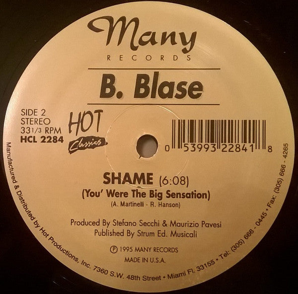 Loverde / B. Blase : Die Hard Lover / Shame (You Were The Big Sensation) (12")