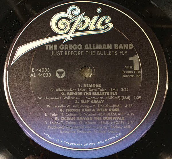 The Gregg Allman Band : Just Before The Bullets Fly (LP, Album)