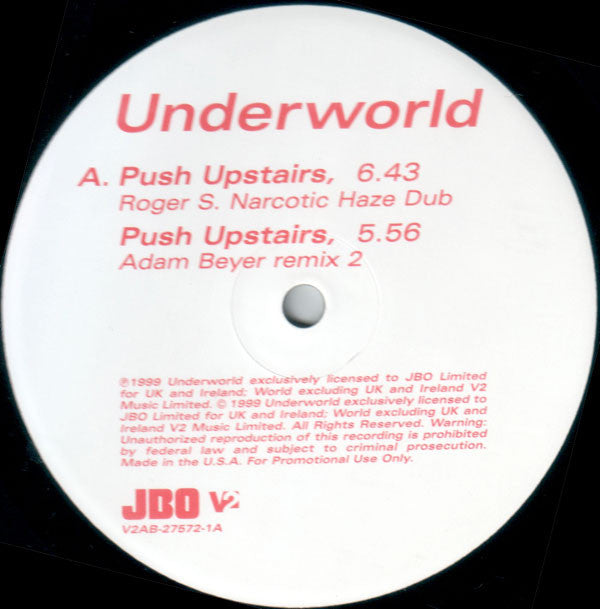 Underworld : Push Upstairs (12", Single, Promo)