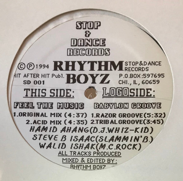 Rhythm Boyz : Feel The Music / Babylon Groove (12")