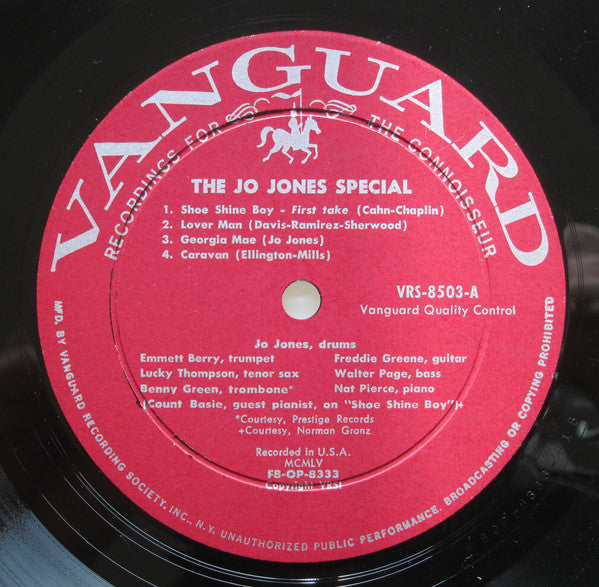 Jo Jones : The Jo Jones Special (LP, Album, Mono)