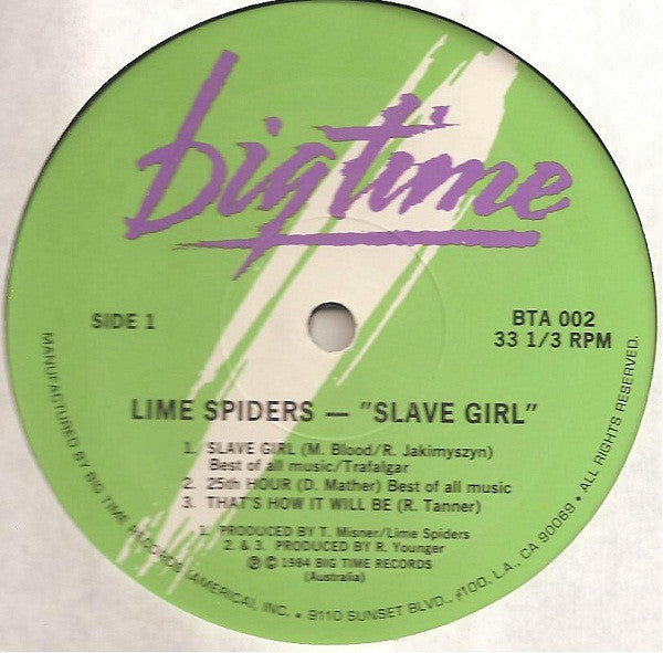 Lime Spiders* : Slave Girl (12", MiniAlbum, Comp)