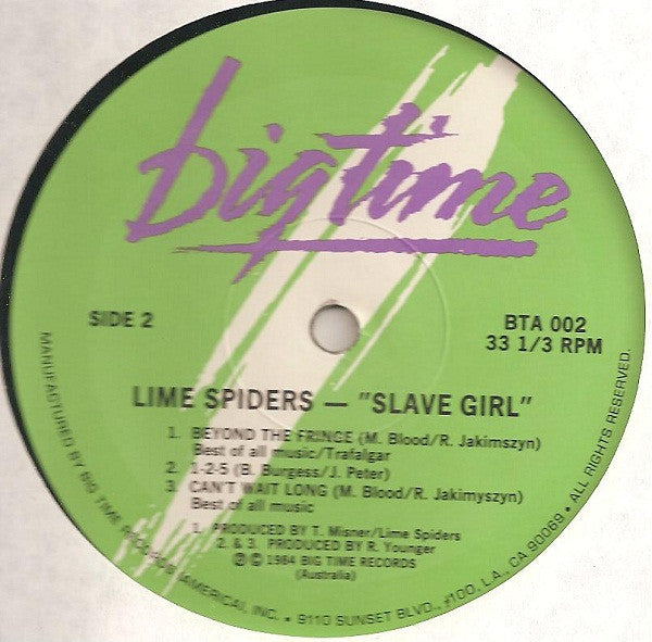 Lime Spiders* : Slave Girl (12", MiniAlbum, Comp)