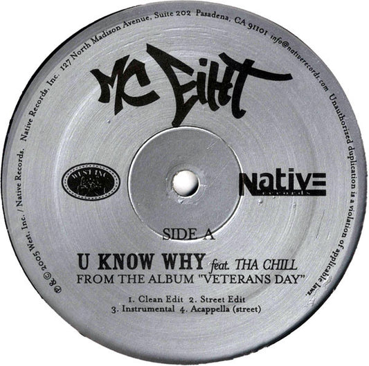 MC Eiht : U Know Why (12", Single)