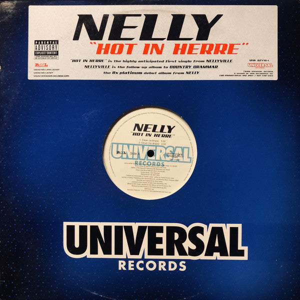 Nelly : Hot In Herre (12", Promo)