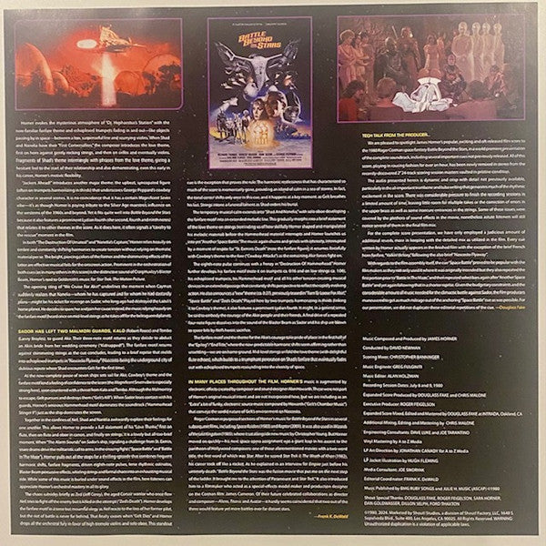 James Horner : Battle Beyond The Stars (Expanded Original Motion Picture Soundtrack) (12", S/Edition, Tur)
