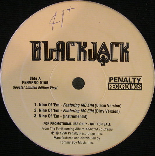 Blackjack (2) : Nine Of 'Em / F*ck Your Life (12", Ltd, Promo)