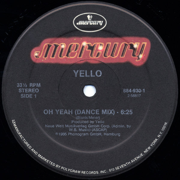 Yello : Oh Yeah (12", HRM)