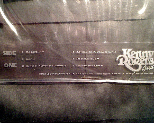 Kenny Rogers : HBO Presents Kenny Rogers Greatest Hits (LP, Comp, Pic)