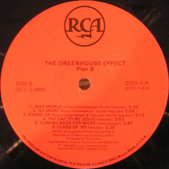 Plan B (2) : The Greenhouse Effect (LP, Album)
