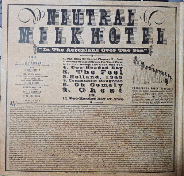 Neutral Milk Hotel : In The Aeroplane Over The Sea (LP, Album, RE, Gat)