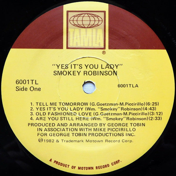 Smokey Robinson : Yes It's You Lady (LP, Album)