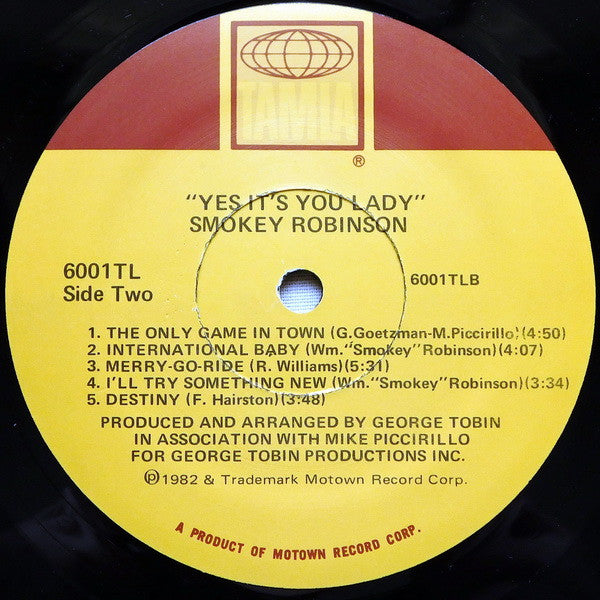 Smokey Robinson : Yes It's You Lady (LP, Album)