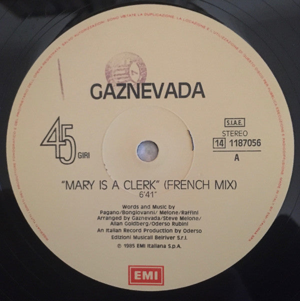 Gaznevada : Mary Is A Clerk (12", Maxi)