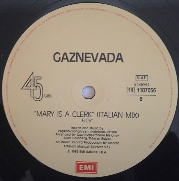 Gaznevada : Mary Is A Clerk (12", Maxi)
