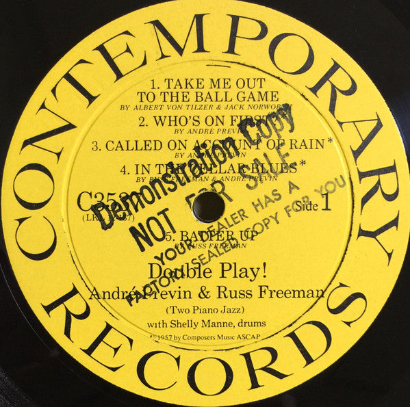 André Previn & Russ Freeman : Double Play! (LP, Album, Mono)