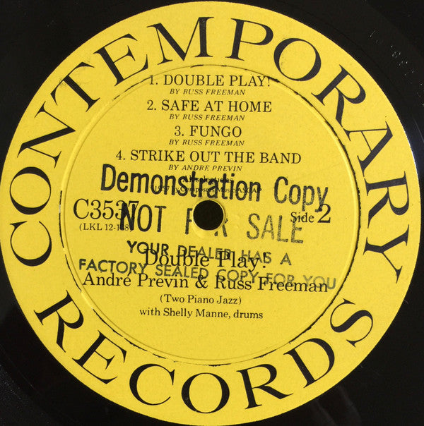 André Previn & Russ Freeman : Double Play! (LP, Album, Mono)