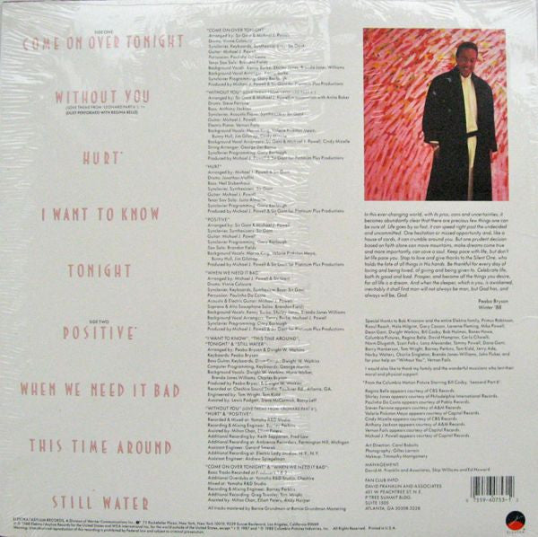 Peabo Bryson : Positive (LP, Album, Spe)
