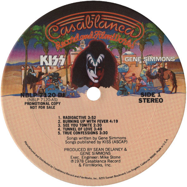 Kiss, Gene Simmons : Gene Simmons (LP, Album, Promo, CTH)