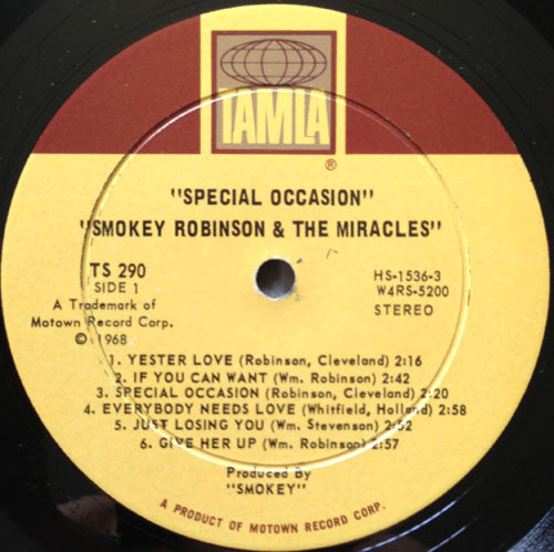 Smokey Robinson And The Miracles* : Special Occasion (LP, Album)