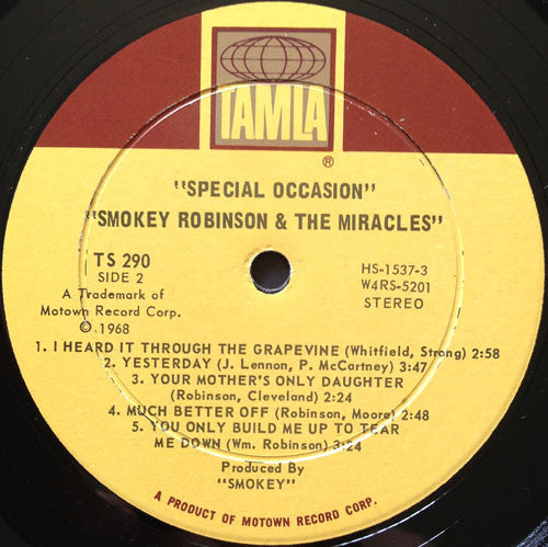Smokey Robinson And The Miracles* : Special Occasion (LP, Album)
