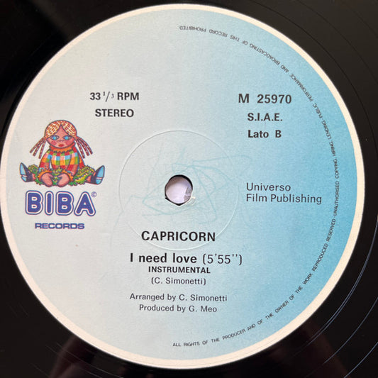 Capricorn (3) : I Need Love (12")
