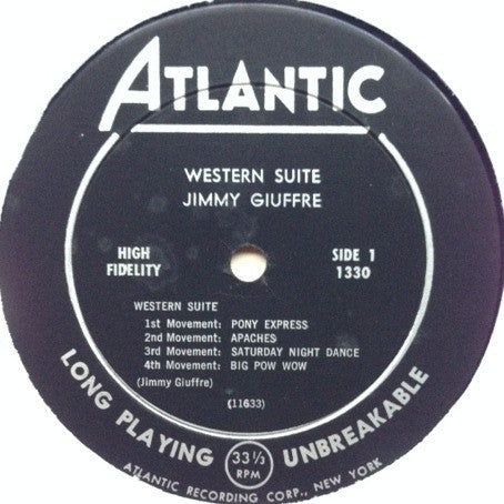 Jimmy Giuffre : Western Suite (LP, Album, Mono)