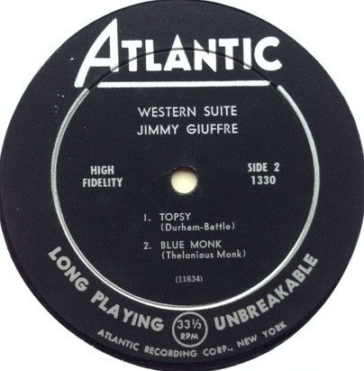 Jimmy Giuffre : Western Suite (LP, Album, Mono)