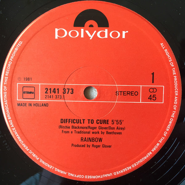 Rainbow : Difficult To Cure (12")