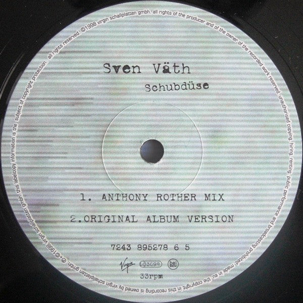 Sven Väth : Schubdüse (12")