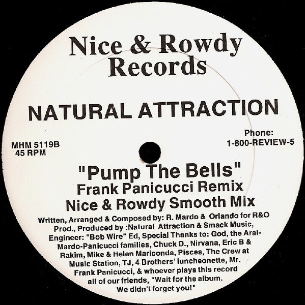 Natural Attraction : Pump The Bells (12")