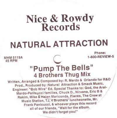 Natural Attraction : Pump The Bells (12")
