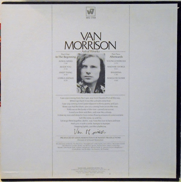 Van Morrison : Astral Weeks (LP, Album, RE, Cre)