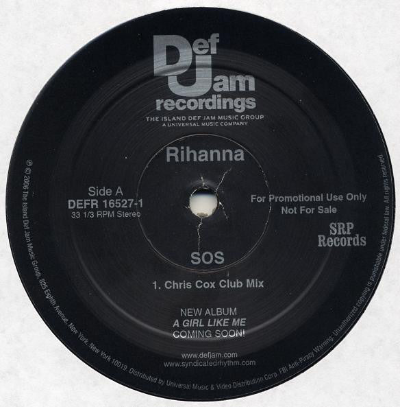Rihanna : SOS (12", Promo)