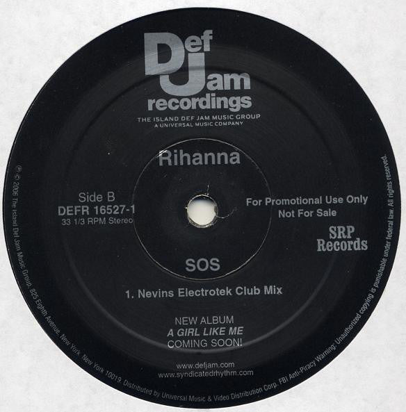 Rihanna : SOS (12", Promo)