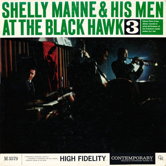 Shelly Manne & His Men : At The Black Hawk, Vol. 3 (LP, Album, Mono)