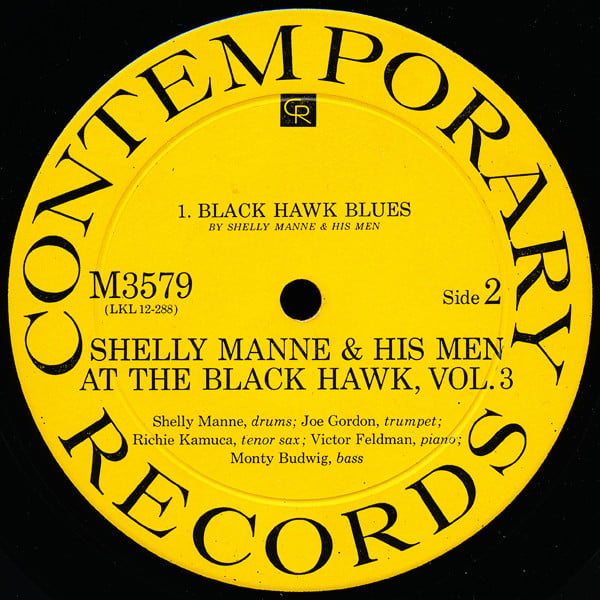 Shelly Manne & His Men : At The Black Hawk, Vol. 3 (LP, Album, Mono)