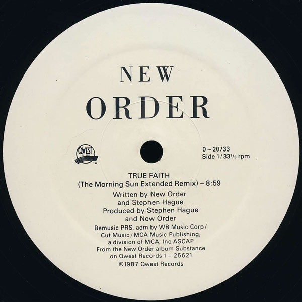 New Order : True Faith / 1963 (12", Spe)