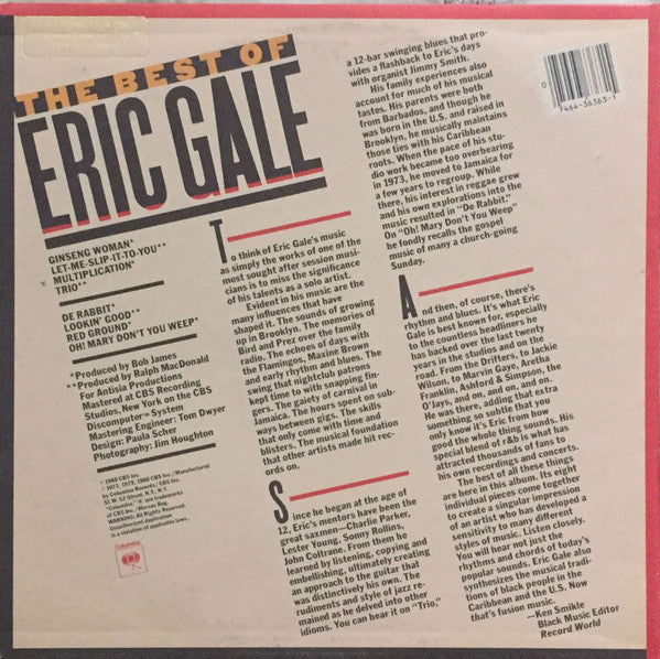 Eric Gale : The Best Of Eric Gale (LP, Comp, Promo)